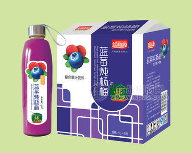 益和源藍莓燉楊梅復合果汁飲料1Lx6瓶