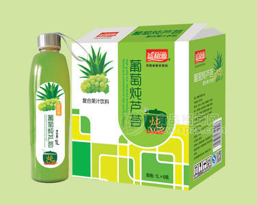 益和源葡萄燉蘆薈復(fù)合果汁飲料1Lx6瓶