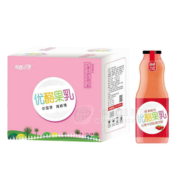 紅棗牛奶 乳飲料1.25L×6瓶