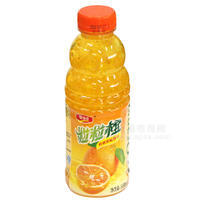 豪园粒粒橙鲜桔果味饮料600mL