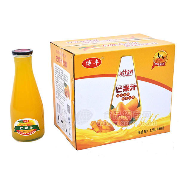 博豐果芒果汁飲料 果汁飲料1.5Lx6瓶