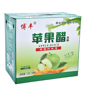 博丰苹果醋果汁饮料1.5Lx6瓶