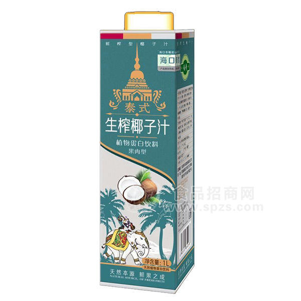 伯奇 生榨椰子汁植物蛋白飲料1L