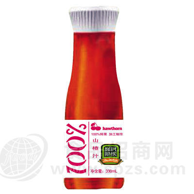 鲜果庄 山楂汁果汁饮料330mL