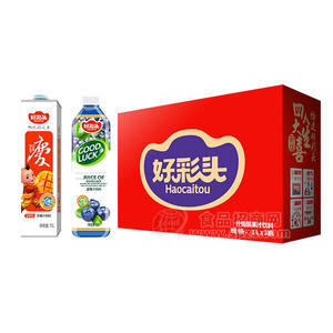 好彩头什锦装果汁饮料芒果汁蓝莓汁1Lx3瓶