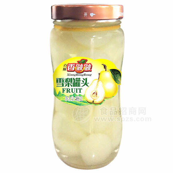 ·百顺香融融 雪梨水果罐头468g 