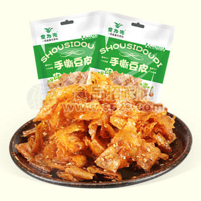 ·食为先手撕豆皮 休闲食品 