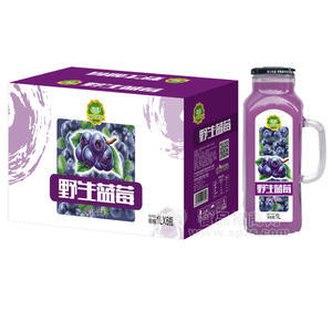 野生蓝莓果汁饮料1Lx6瓶