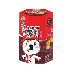 宇宙屋  快樂熊弟 巧克力味注心餅干休閑食品 