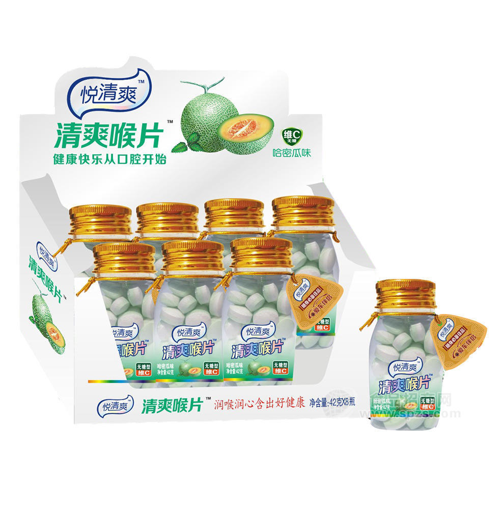 ·清爽喉片维C哈密瓜味42g 
