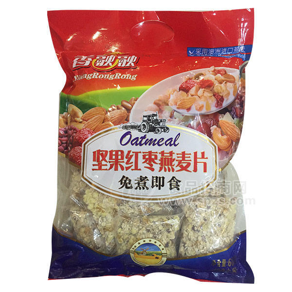 ·百顺香融融坚果红枣燕麦片 免煮即食 