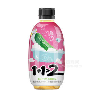 1+1＞2美C檸檬+亮麗黃瓜 復(fù)合果蔬汁飲料350ml