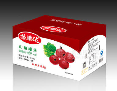 248多8克山楂罐头彩箱 248g×12瓶