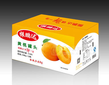 248多送8克黄桃罐头彩箱 248g×12瓶