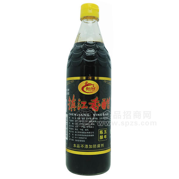 恒冠   五年陳釀鎮(zhèn)江香醋 調(diào)味品500mL