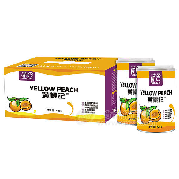 ·沫含黄桃记 黄桃罐头425g 