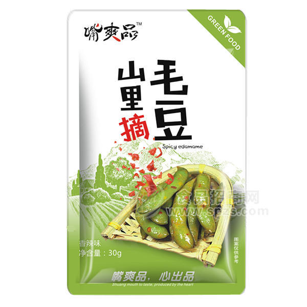 嘴爽品山里摘毛豆 休閑食品香辣味30g