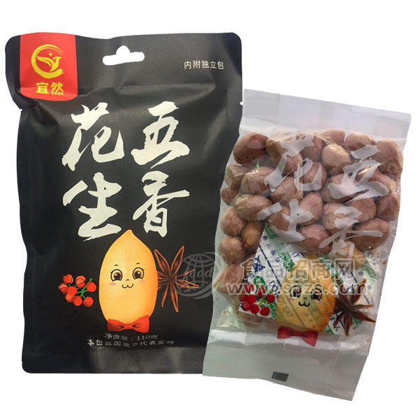 宜然 五香花生 方便食品 110g