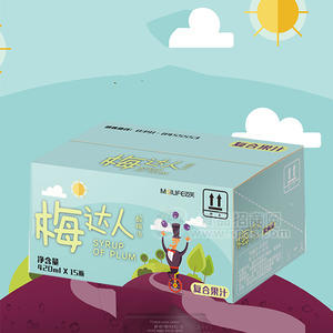 梅达人酸梅汤复合果汁饮料420mlx15瓶