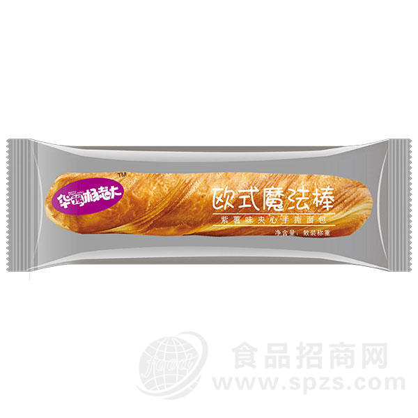 华豫杨老大欧式魔法棒紫薯味夹心手撕面包