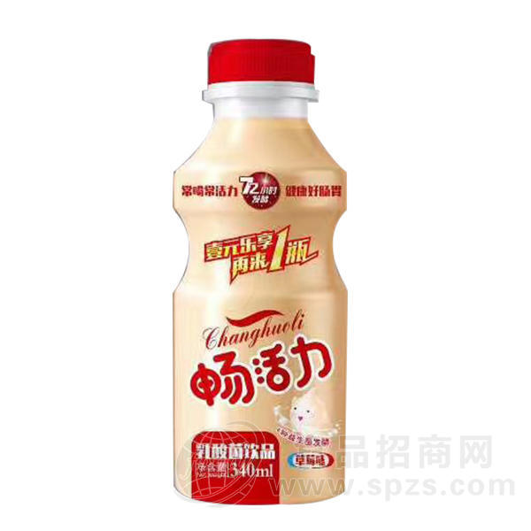 畅活力 草莓味 乳酸菌 饮料 340mL