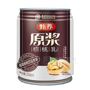 甄養(yǎng)原漿核桃乳 植物蛋白飲料 240ml