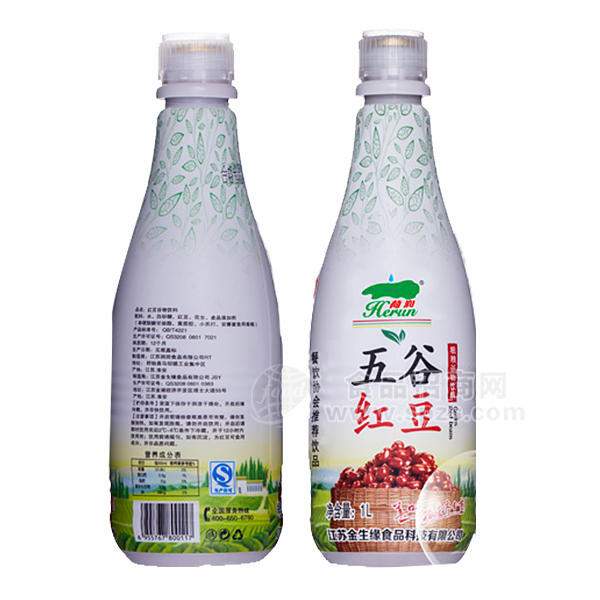 荷润 五谷红豆 粗粮植物饮料1L