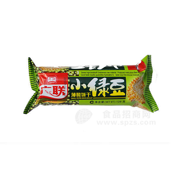 · 六洲 小绿豆 薄脆饼干 128g 
