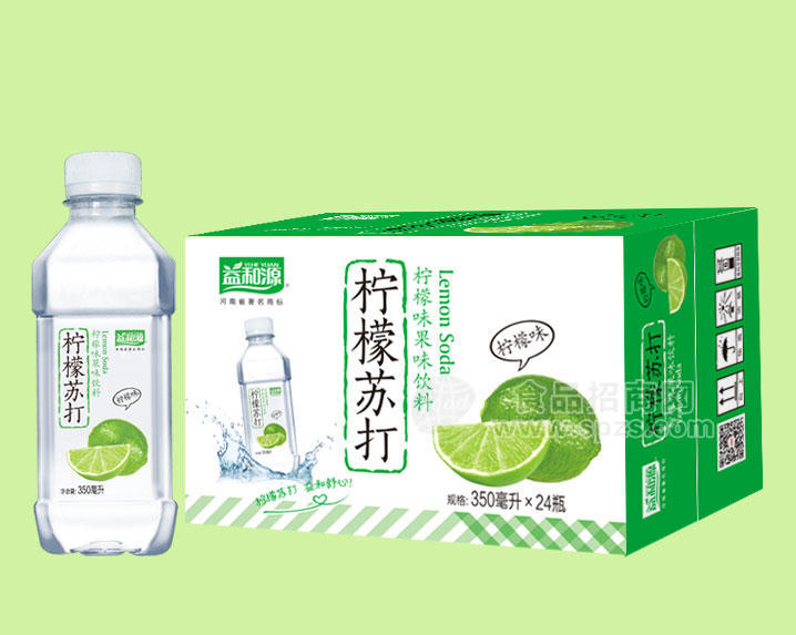 益和源 柠檬味苏打箱装350mLx24瓶