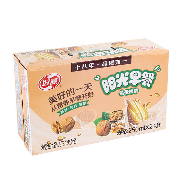 好源陽光早餐燕麥核桃復(fù)合蛋白飲品250mlx24盒