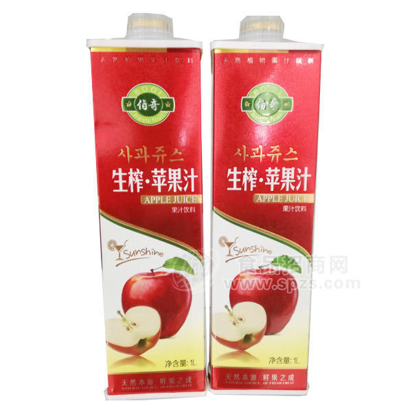 ·伯奇 生榨苹果汁饮品1L 