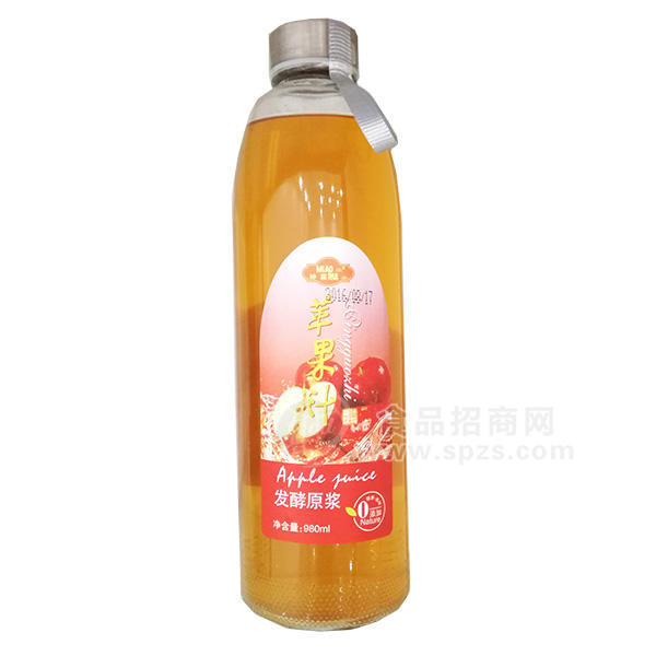 ·妙蕊 发酵原浆苹果汁饮品980mL 