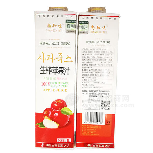 ·尚知味 生榨苹果汁1L 