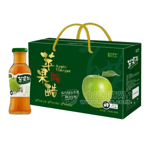 ·初饮  苹果醋果汁饮料 礼盒装256mLx8瓶 
