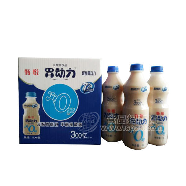 甄悅胃動力  0脂肪發(fā)酵乳酸菌飲品 箱裝1Lx6瓶