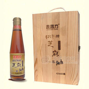 走四方87度温榨芝麻油420ml