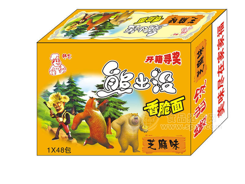 熊出没香脆面芝麻味