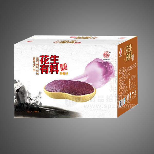 愛(ài)民  花生有料  紫薯味 創(chuàng)意蛋糕 箱裝