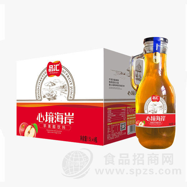 品汇原酿型苹果醋 果汁饮料1.5Lx6瓶