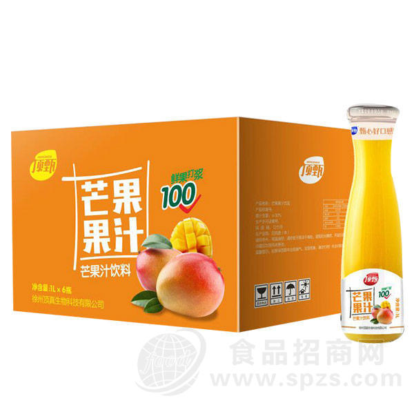 顶甄 芒果果汁饮料  1Lx6瓶