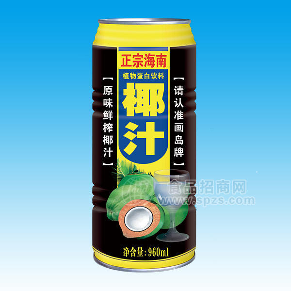 · 正宗海南 椰汁 植物蛋白饮料960mL 