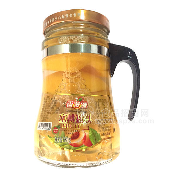 ·蜜桃罐头 水果罐头680g 