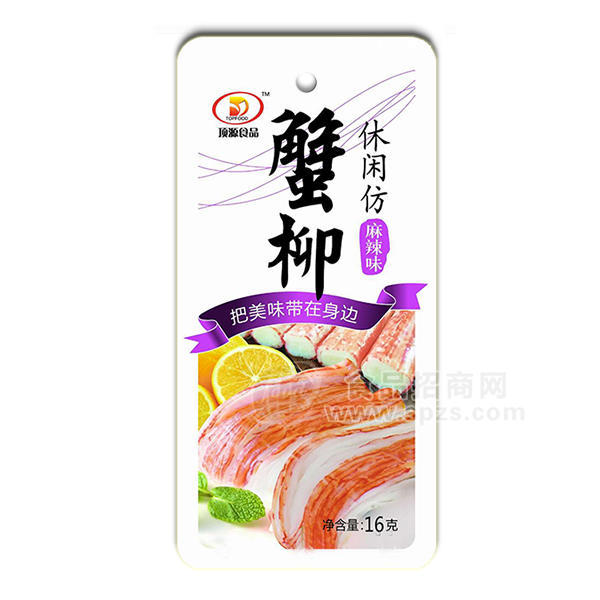顶源食品蟹柳 麻辣味休闲食品16g