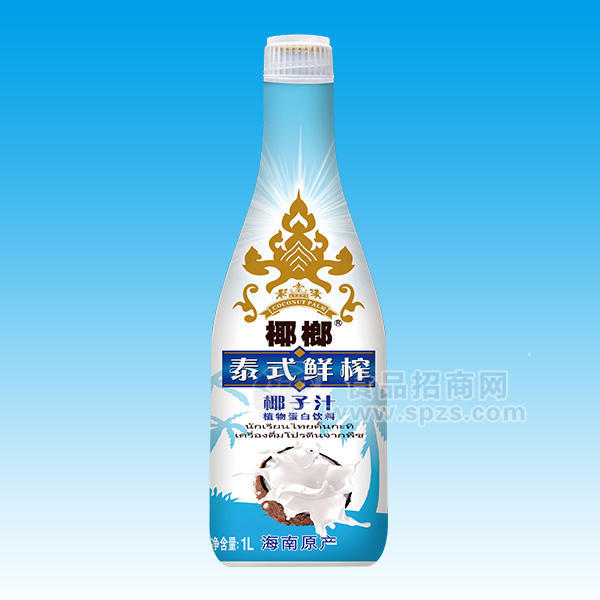 ·椰榔  泰式鲜榨椰子汁  植物蛋白饮料1L 