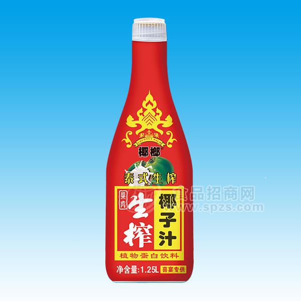 ·椰榔泰式生榨椰子汁 植物蛋白饮料1.25L 