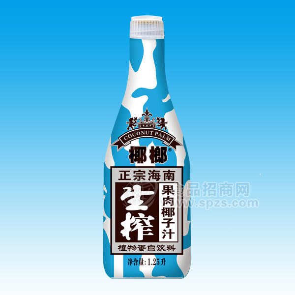 ·椰榔生榨果肉椰子汁植物蛋白饮料1.25L 