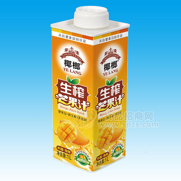 ·椰榔  生榨芒果汁 果汁饮料 1L 