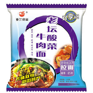 亞蘭食品 雙享泡 老壇酸菜牛肉面 拉面100g