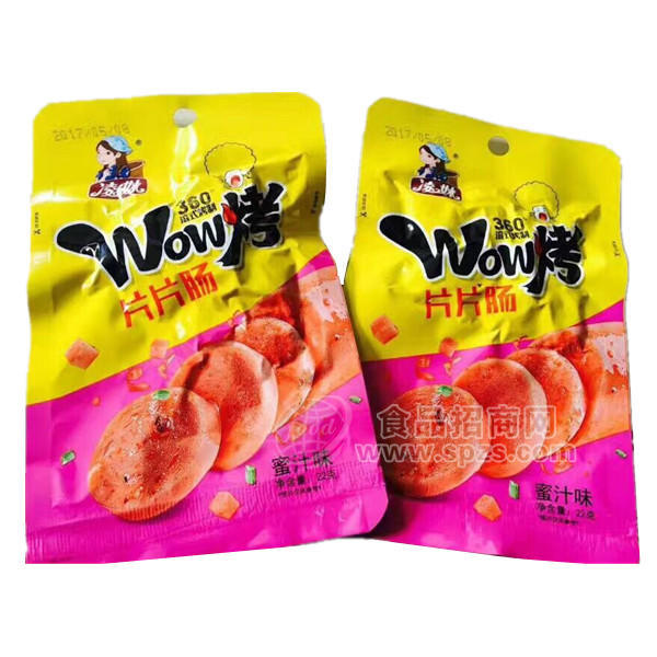 凌妹烤片片肠 休闲食品蜜汁味22g