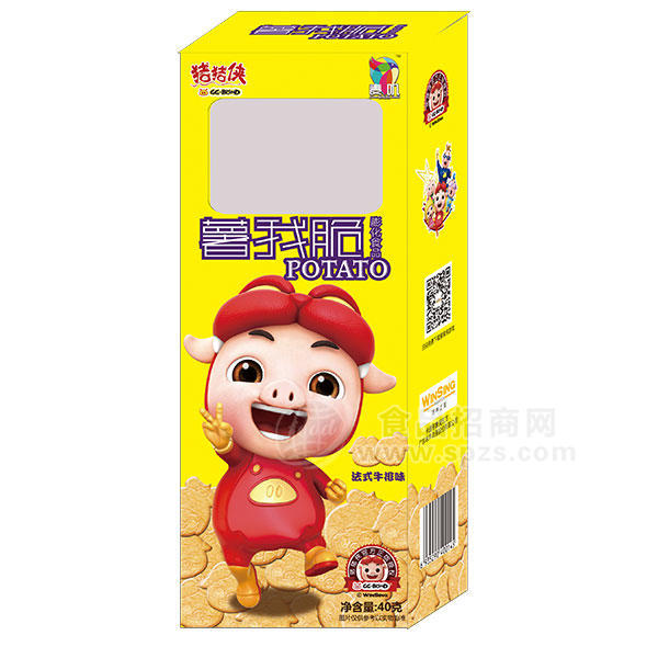 ·麦叽 法式牛排味 薯我脆 膨化食品40g 